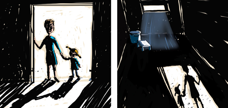 Comic story about country side, but where is the cow?